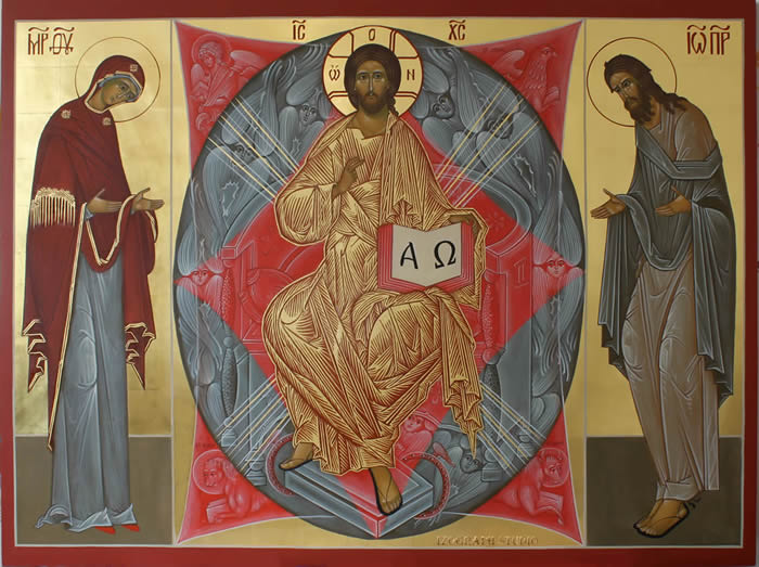 Iconostas Deisis-(central-detail) by Anna Gouriev-Pokrovsky