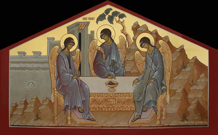 Iconostas Icon of Holy-Trinity by Anna Gouriev-Pokrovsky