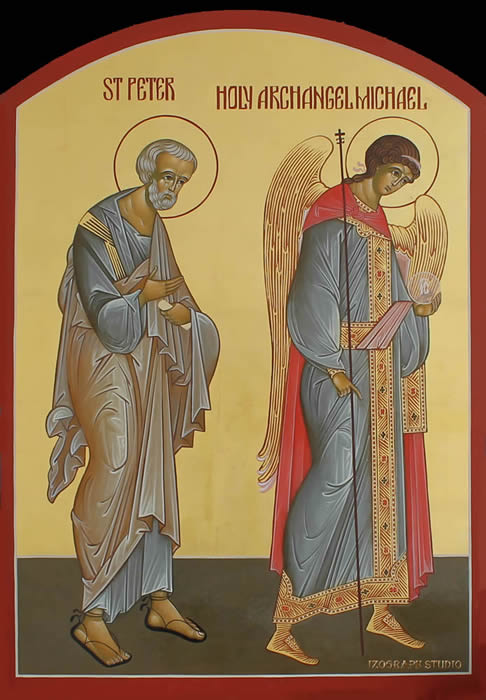 Iconostas Icon of St-Peter-Archangel-Michael by Anna Gouriev-Pokrovsky