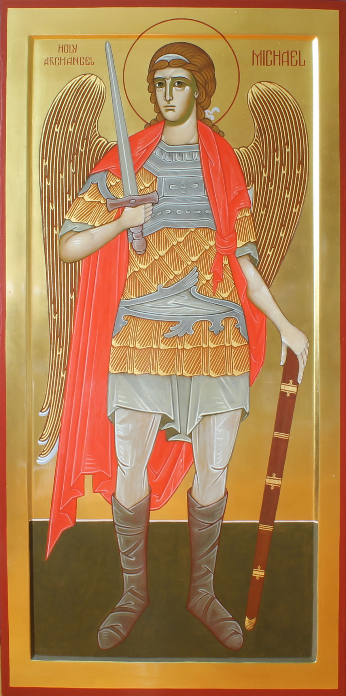 Icon of Archangel Michael by Anna Gouriev-Pokrovsky