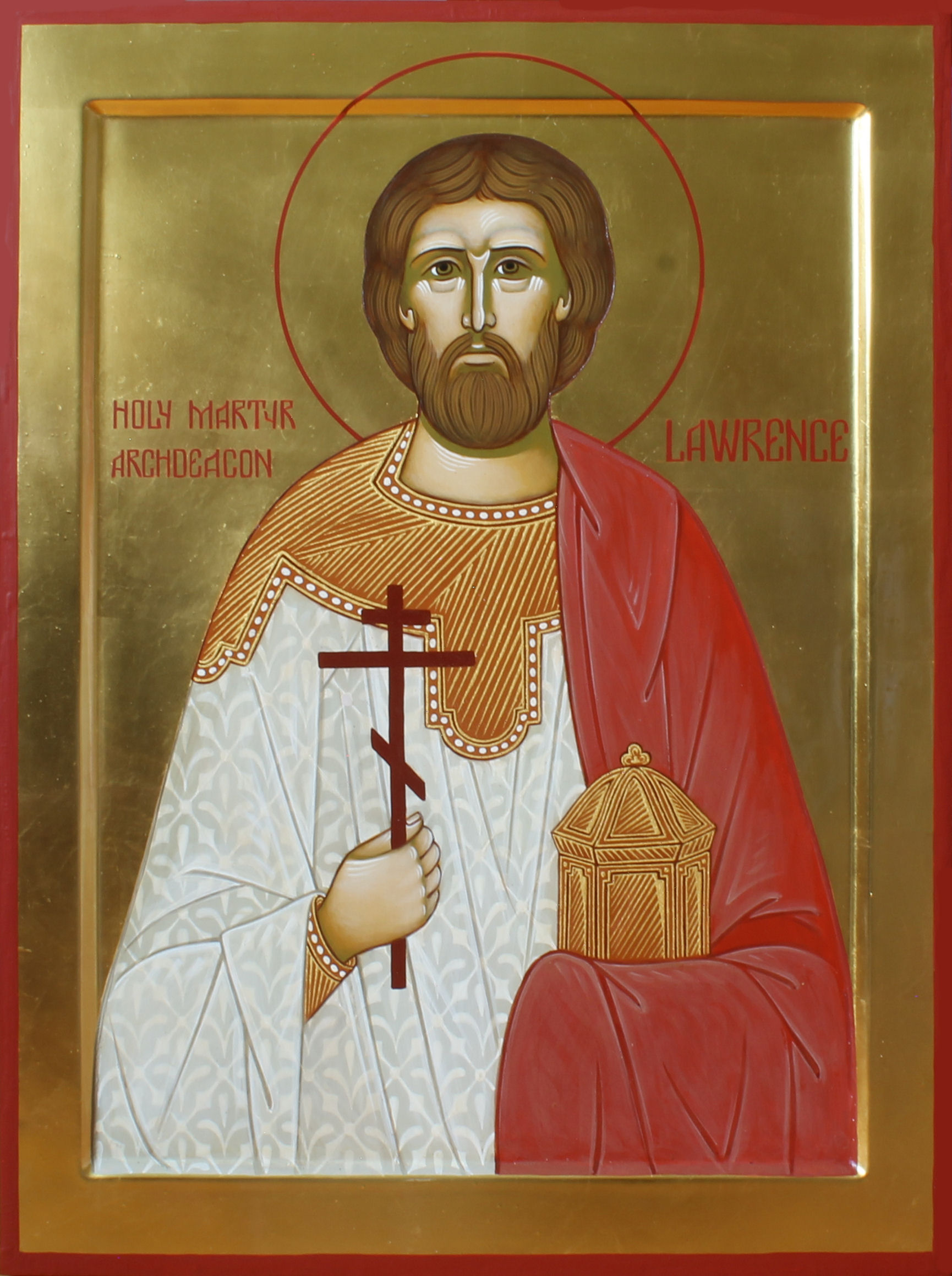 Icon of St. Lawrence by Anna Gouriev-Pokrovsky
