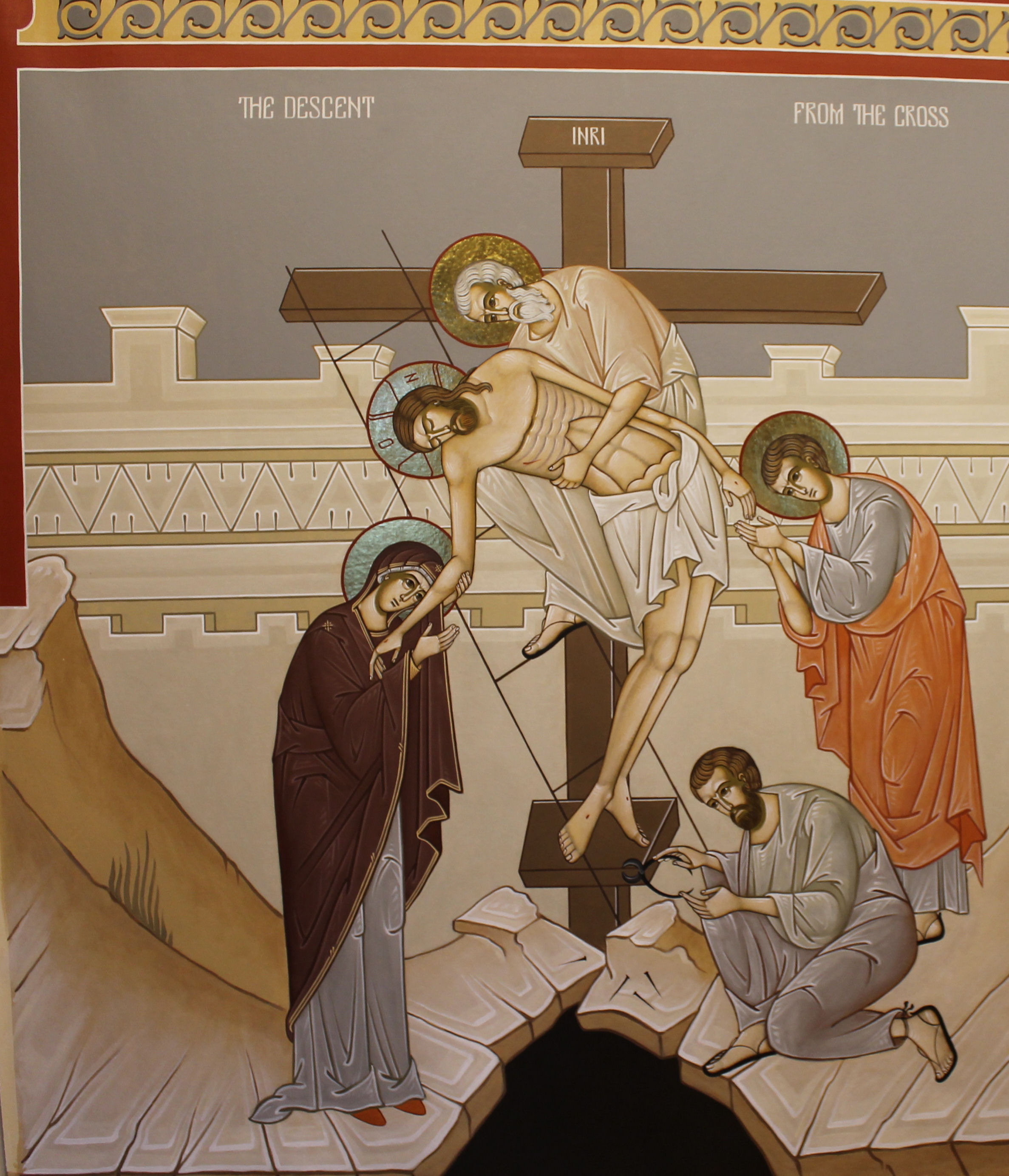 The descend from the cross 2 - St. Nicholas Orthodox Church Salem MA by Anna Gouriev-Pokrovsky