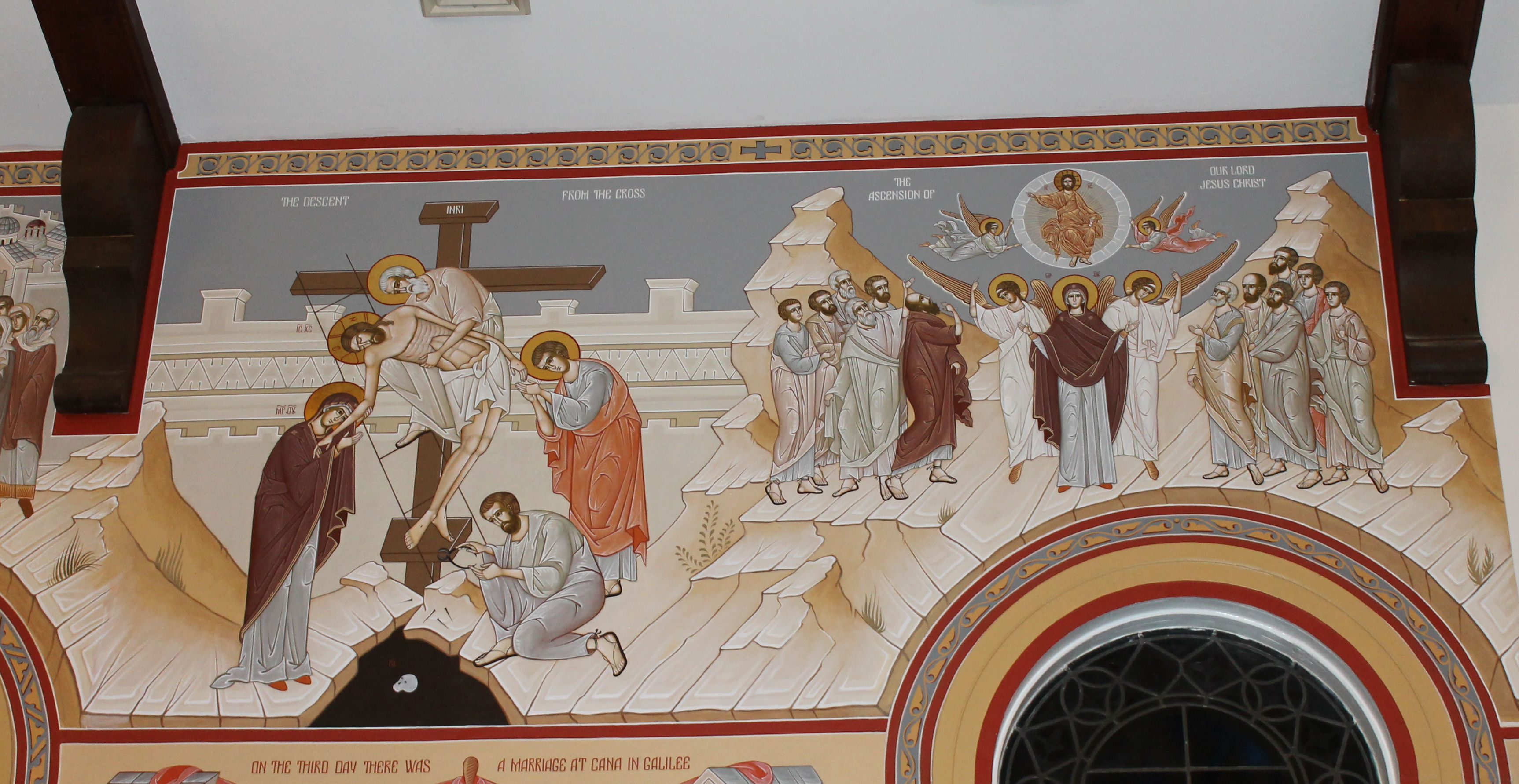 The descend from the cross - the ascention - St. Nicholas Orthodox Church Salem MA by Anna Gouriev-Pokrovsky