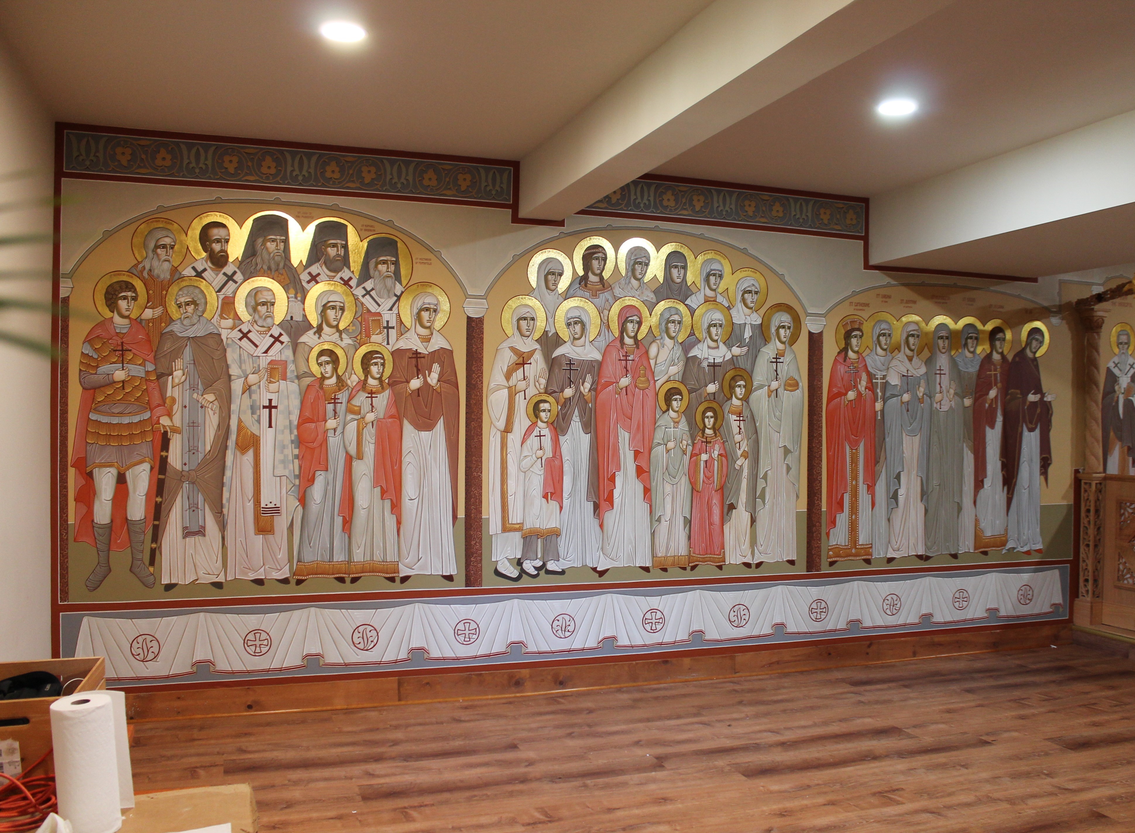 The north wall - St. John the Merciful Orthodox Church Washington DC by Anna Gouriev-Pokrovsky