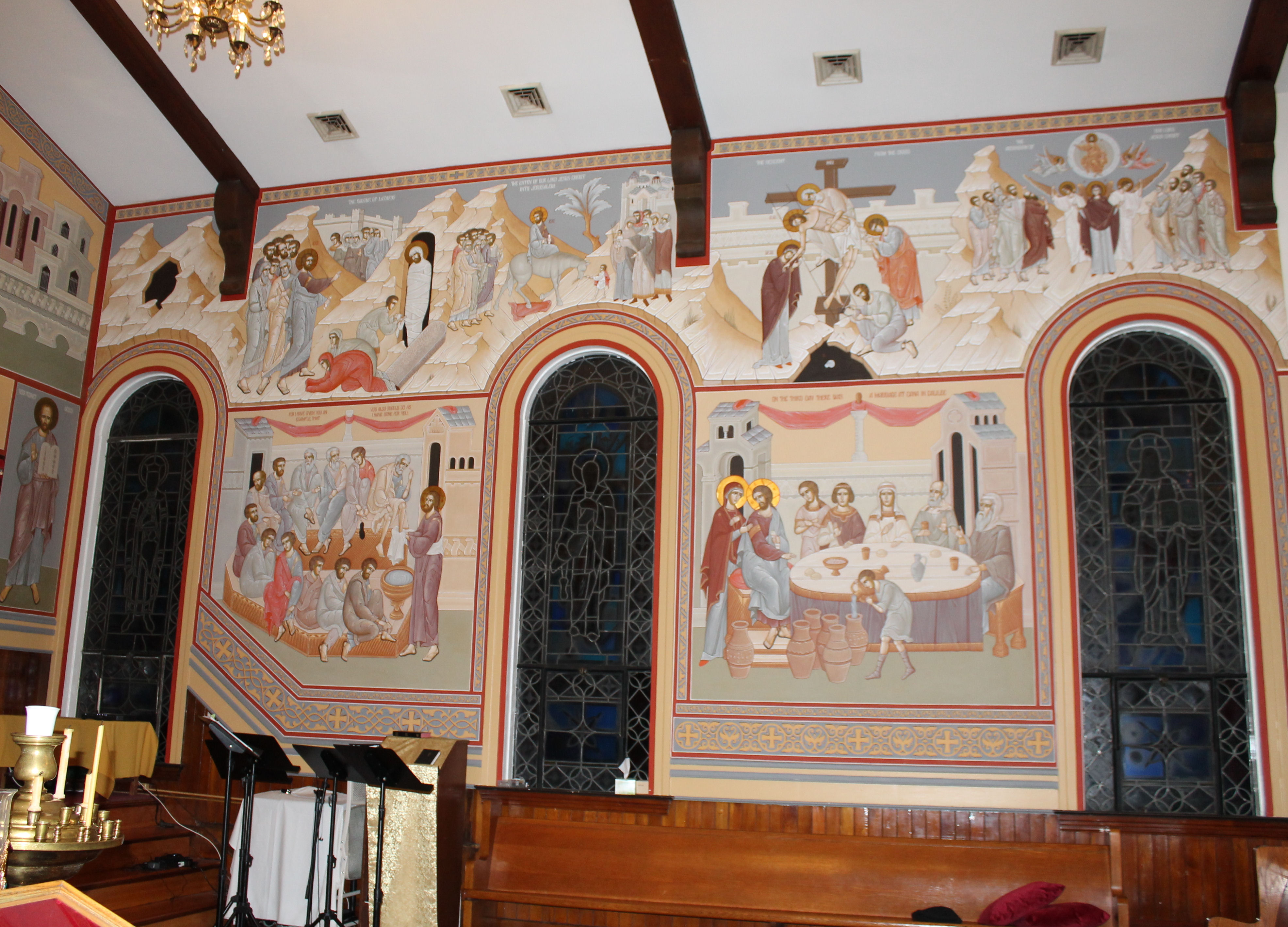 The south wall - St. Nicholas Orthodox Church Salem MA by Anna Gouriev-Pokrovsky